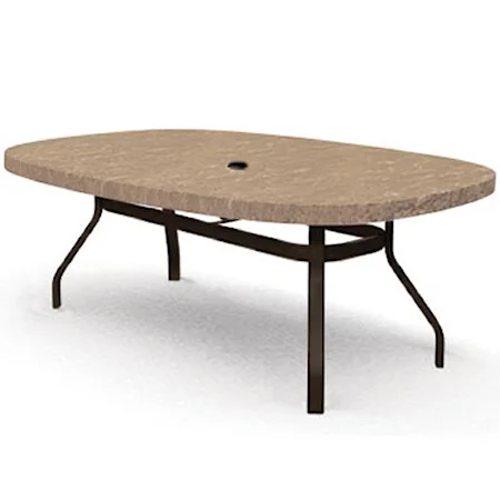 47"x 84" Ellipse Dining Table with Umbrella Hole